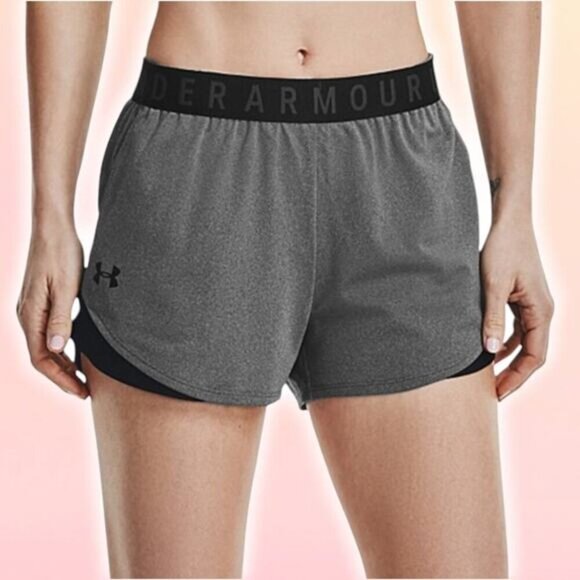 NWT UNDER ARMOUR Women's Play Up 3.0 Shorts Sz 3X Plus Size Gray - Picture 1 of 12
